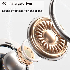 AWEI AT33 Gaming Headset Wireless bluetooth 6.0 Headphone 40mm Large Unit Deep Bass 40H Playback Ergonomics Lightweight E-sports Headphones with Mic