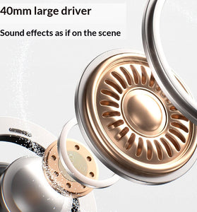 AWEI AT33 Gaming Headset Wireless bluetooth 6.0 Headphone 40mm Large Unit Deep Bass 40H Playback Ergonomics Lightweight E-sports Headphones with Mic