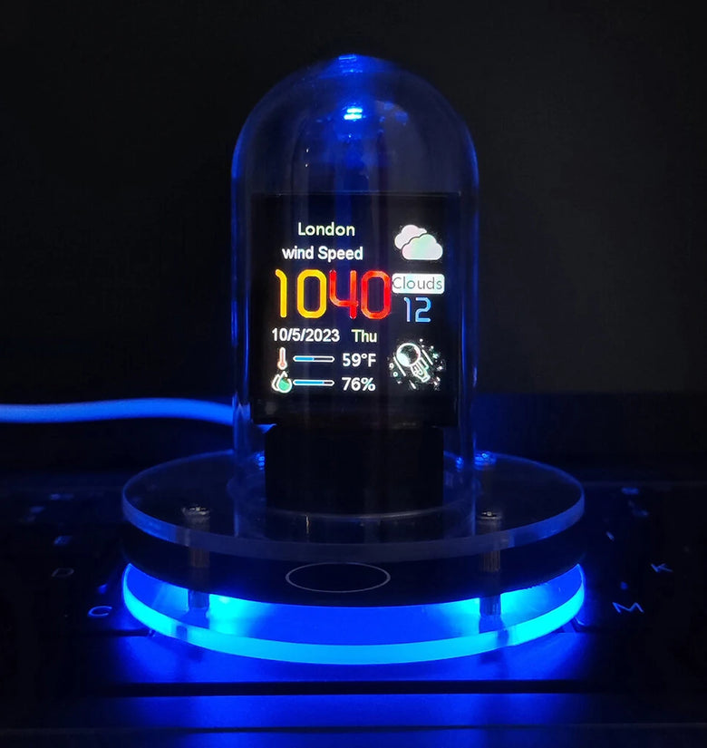 Nixie Tube Clock Weather Smart WIFI Bitcoin Desktop Clock DIY Tube Clocks Digital Table Clock Visual Display Changeable Automatic Update