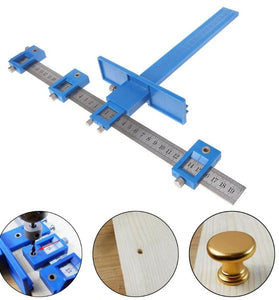 Woodworking Drill Punch Locator Jig Drill Guide Cabinet Handle Knob Template Locator Hole Punch Tool