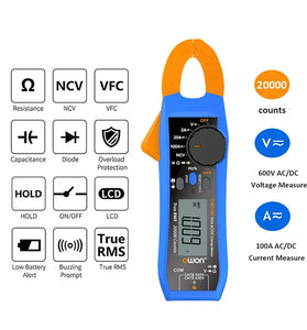 OWON CM2100 CM2100B Digital Clamp Meter 20000 Counts True RMS Bluetooth NCV Auto Ranging AC/DC Current Voltage Tester