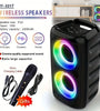 HY-3317 Portable bluetooth Speaker Wireless Speakers RGB Light Dual Subwoofers Tweeter Support U Disk AUX TF Card Playback Outdoors Karaoke Speakers