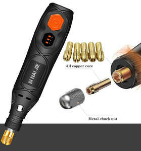 USB Cordless Rotary Tool Kit Woodworking Engraving Pen DIY For Jewelry Metal Glass Mini Wireless Drill With Dremel Accessories