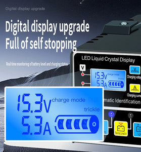 Intelligent Pulse Repair Charger Battery Charging And Repairing Machine 12V 24V Charger Car Battery Charger LED Display Screen