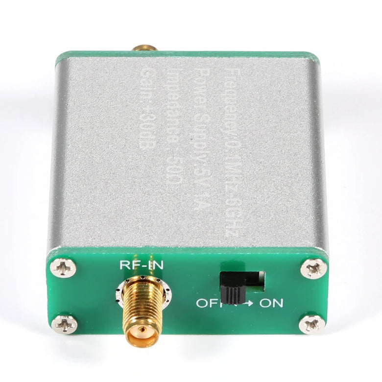 0.01-6GHz Low Noise Amplifier 35dB Gain RF Signal Amplifier SMA Female Type-C Charging Optional Battery For Wireless Communication Radar Transceivers