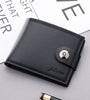 Men's Sleek Compact Wallet with Magnetic Closure - Fashionable Soft Faux Leather, Multiple Card Slots & Large Capacity