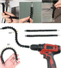 Drillpro 16Pcs/Set Flexible Drill Extension Hex Shank Drill Nut Driver Bit Set Bendable Drill Bit Extension+Universal Socket Adapter+Screwdriver Bit+Right Angle Drill Extension