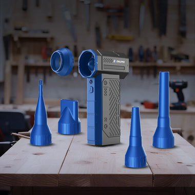 Drillpro G3 90,000RPM 40mm Brushless Motor Turbo Fan 350g Wind Pressure with Multi Nozzles Rechargeable 3*2500mAh Battery LED Light Professional Air Blower Tool