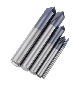 Drillpro 2 Flutes 90 Degree 2-12mm Carbide Chamfering Cutter End Mill HRC45 Milling Cutter