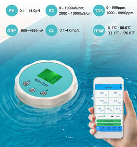 6 in1 Water Quality Detector PH EC TDS ORP CL Temperature Calibration Chlorine Water Tester APP Online Monitor for Swimming Pool