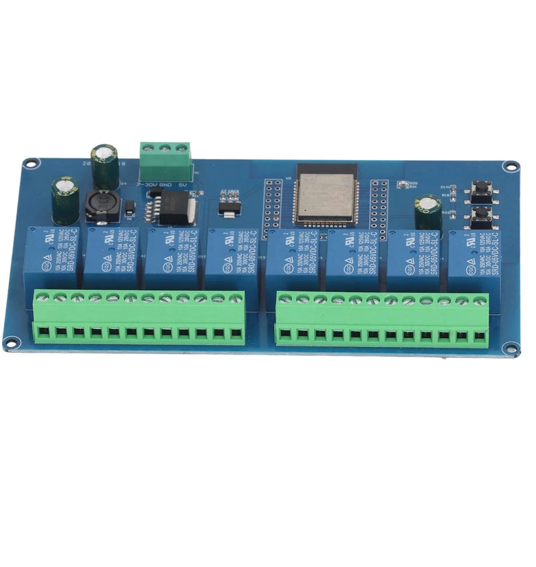 8 Channel Relay Module ESP32 WiFi Wireless Control BLE Development Board ESP32-WROOM-32E DC 5~30V