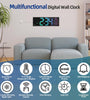 16 Inch Large LED Digital Wall Clock With Remote Control Dymamic RGB Display Automatic Brightness Date Temperature Night Light Gym Clock Suitable For Living Room Bedroom Office Wall Decoration