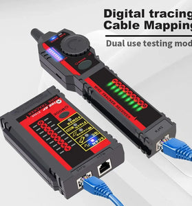 TOOLTOP ET606 Network Cable Tester POE Test 3KM Digital Cable Tracing Cross Short Circuit Checking Crystal Port RJ45/RJ11 Tester