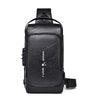WEIXIER Man Bag Single Shoulder Bag Waterproof Anti-scratching Shoulder Bag Multi-function Sports Slanting Chest Backpack USB Charging Port Anti-theft Chest Bag
