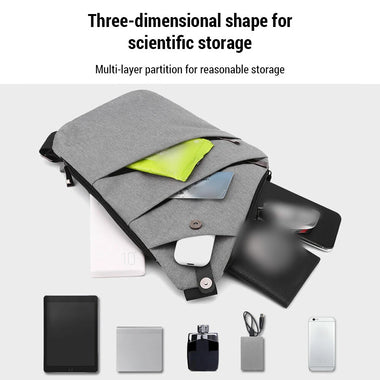 Sports Anti-Theft Thin Chest Bag Lightweight Close-fitting Travel Sling Bag Waterproof Zipper Layered Storage Crossbody Bag
