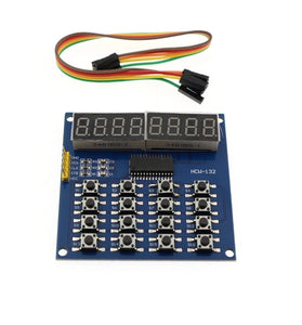 TM1638 3-Wire 16 Keys 8 Bits Keyboard Buttons Display Module Digital Tube Board Scan And Key LED Geekcreit for Arduino