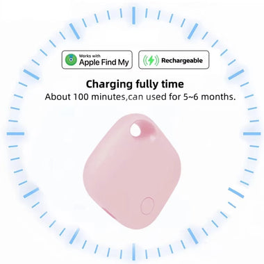 Rechargeable GPS Air Tracker Smart Tag Precise Positioning Works with Apple Find My APP Type-C Charging Locator Key Finder