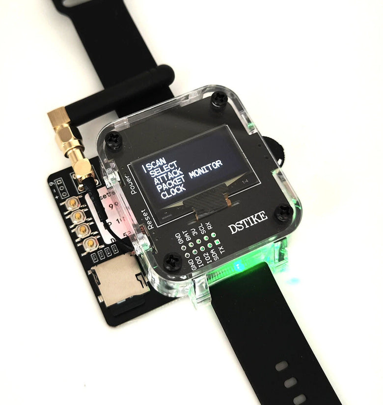 DSTIKE Deauther Watch Z ESP8266 Atmega32u4 Programmable Hacker Watch 1000mAh 80-100m Range USB-C 9-10h Work Time