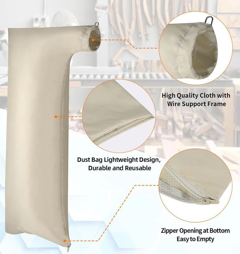Extra Large Table Saw Dust Collection Bag Fits 10 Inch Table Saws with 2.5 Inch Dust Port