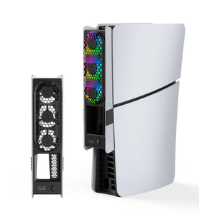 JYS JYS-P5228 for PS5 Pro/PS5 Slim Console Rear Cooling Fan with RGB Light Intelligent Temperature Control Dissipation Fan