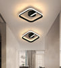 Triangle/Square/Round Black Modern LED Acrylic Ceiling Light Brief Lamp Surface Mount Fixture Light