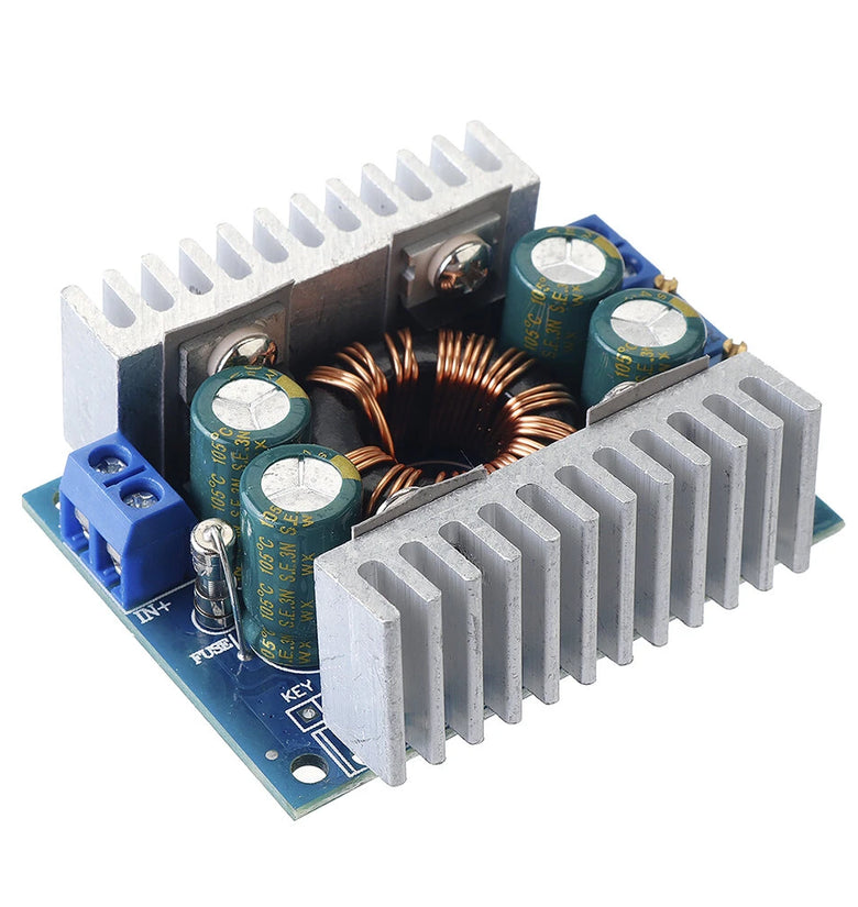 2Pcs Geekcreit 8A DC5-30V to DC1.25-30V 150KHz Automatic Step Up Step Down Adjustable Power Module Voltage Regulation With Short Circuit / Overtemperature Protection