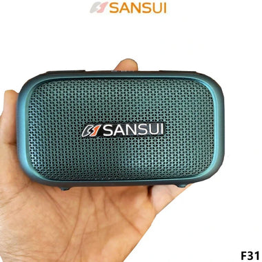 SANSUI F31 Mini bluetooth Speaker Dual 40mm Magnetic Speakers Bass Enhancement Unit RGB Light Hands-free Call Support TF Card USB Drive 3.5mm AUX Playback FM Radio Mini Wireless Speakers