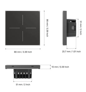 MOES Tuya ZigBee3.0 Star Feather Series Smart Touch Switch With Neutral Light Scene 1-4 Gang 2in1 APP Remote Control Voice Control with Alexa Google Home