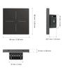 MOES Tuya ZigBee3.0 Star Feather Series Smart Touch Switch With Neutral Light Scene 1-4 Gang 2in1 APP Remote Control Voice Control with Alexa Google Home
