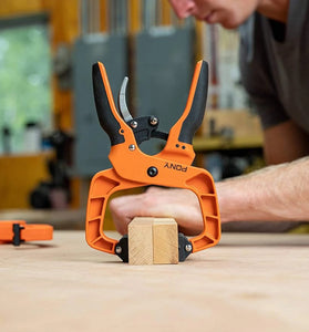 Pony Jorgensen Hand Clamp 2Inch 4Inch Sturdy Steel Spring Plastic One-Handed Operation Non-Marring Jaws Secure Clamping