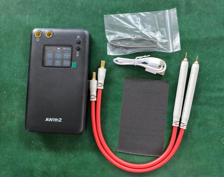 AWithZ Spot Welder Portable High Capacity 7500mAh Battery 2-inch Large LCD Screen 90 Gear Output Power Safe and Efficient with 40cm Welding Pen Ideal for DIY Battery Pack Creation Equipment Repair and Material Welding