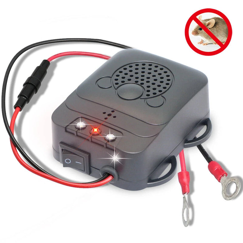 12V Car Electronic Rodent Repellent Ultrasonic Anti-Rat Mouse Repeller for Cars Non-Toxic Keep Rodents Marten Animal Away Car Electronic Mouse Repeller
