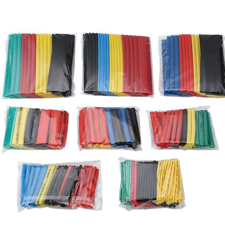 164PCS Shrinking Heat Shrink Tubing 2:1 Polyolefin Tube Sleeve Wrap Wire Set Multicolor