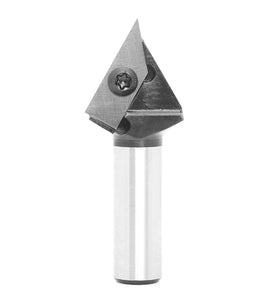 1/2 Inch 1/4 Inch 6mm 12mm Shank 60 Degree V-Groove Carbide Insert Wood CNC Router Bits Milling Cutter for Woodworking Engraving Carving