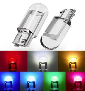 50 X T10 Car Width Light Bulbs Crystal Transparent Integrated LED Small Car Lights Cob High Brightness License Plate Lights Reading Lights