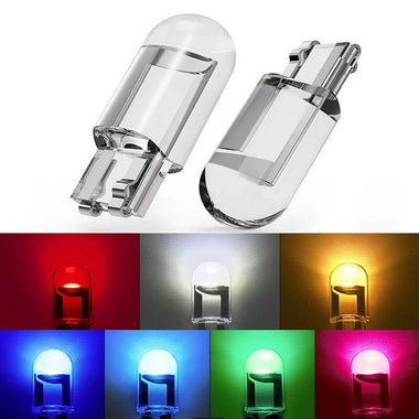50 X T10 Car Width Light Bulbs Crystal Transparent Integrated LED Small Car Lights Cob High Brightness License Plate Lights Reading Lights