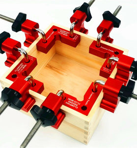 ENJOYWOOD 4 Set Mini Woodworking Right Angle Positioning Clamp 90 Degree Precision Clamping Square Carpenter Square