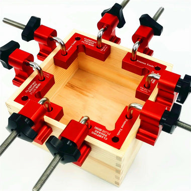 ENJOYWOOD 4 Set Mini Woodworking Right Angle Positioning Clamp 90 Degree Precision Clamping Square Carpenter Square