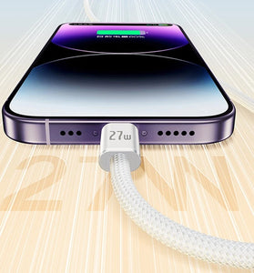 Baseus CB000178 PD27W Type-C to iP Magnetic Adsorption Cable PD Fast Charging Data Transmission Tinned Copper Core Line 1M Long for iPhone 8-14 Series