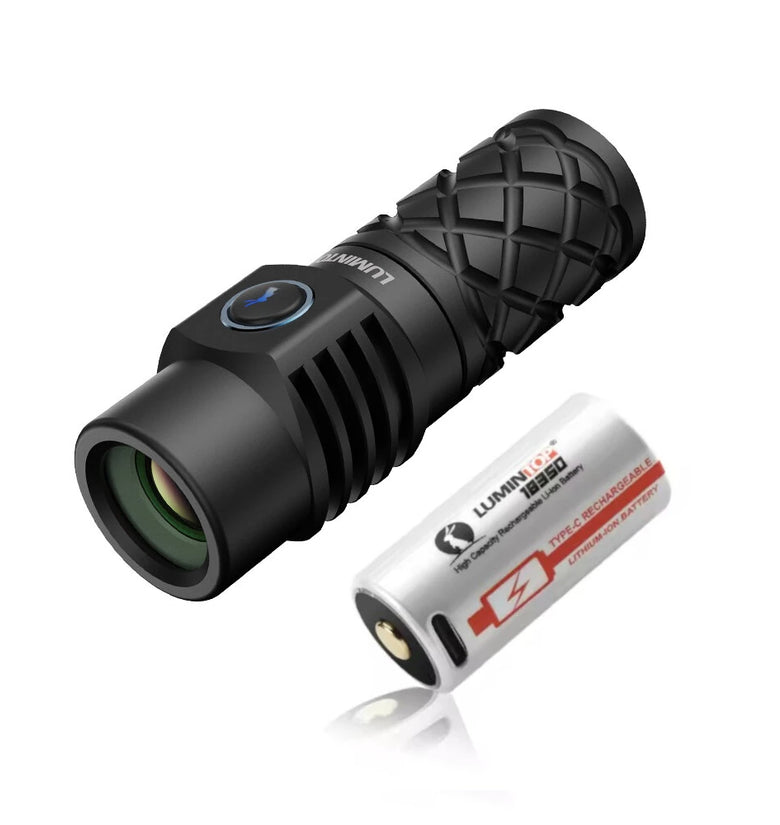 LUMINTOP THORMINI 700M Long Distance LEP Flashlight with 18350 Battery, 250 Lumens Long Shoot Beam Strong LEP Spotlight Portable Search Torch Outdoor Survival Tools