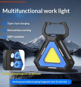 BIKIGHT CD12/CD13 Magnetic Triangle Work Light USB Rechargeable 48 LEDs Dual Mode Waterproof Portable Flashlight for Camping Emergency Repair Warning Light
