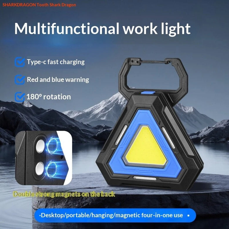 BIKIGHT CD12/CD13 Magnetic Triangle Work Light USB Rechargeable 48 LEDs Dual Mode Waterproof Portable Flashlight for Camping Emergency Repair Warning Light