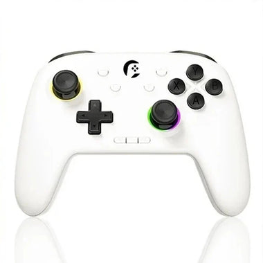 EWEADN D8 Tri-mode Wireless Game Controller with Hall Effect Rocker RGB Light 1KHz Return Rate 800mAh Rechargeable Six-axis Gamepad Turbo Function Support 2.4G/Wired/bluetooth for PC Steam Xbox Switch Android IOS