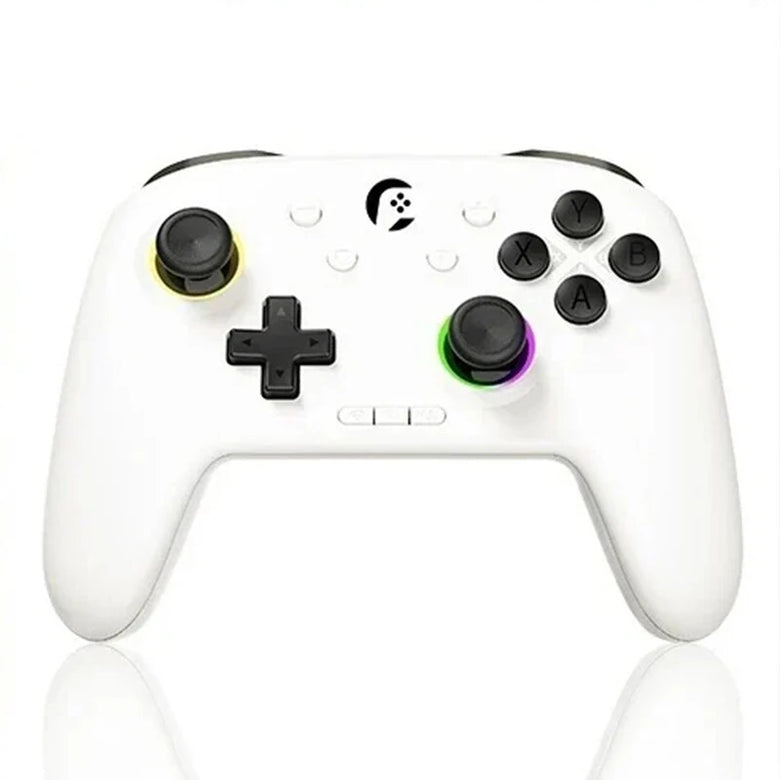 EWEADN D8 Tri-mode Wireless Game Controller with Hall Effect Rocker RGB Light 1KHz Return Rate 800mAh Rechargeable Six-axis Gamepad Turbo Function Support 2.4G/Wired/bluetooth for PC Steam Xbox Switch Android IOS