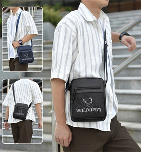 WEIXIER Men Crossbody Bag Waterproof Lightweight Fashion Casual Travel Single Shoulder Bag