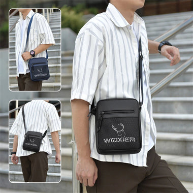 WEIXIER Men Crossbody Bag Waterproof Lightweight Fashion Casual Travel Single Shoulder Bag