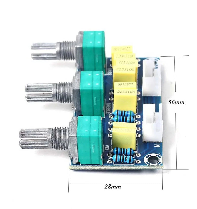 DLHiFi XH-M802 Passive Tone Board Amplifier Preamp Power Module Low High Sound Adjustment Electonic Diy Electronic PCB Board