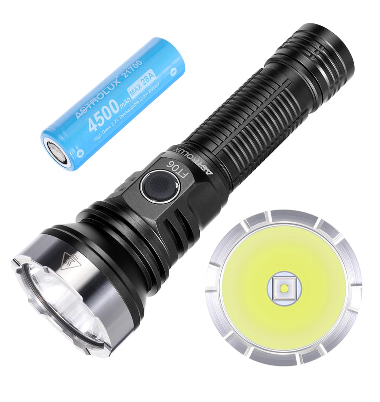 Astrolux FT06 2850LM 1019M High Lumen Long Range LED Flashlight with 4500mAh Powerful 21700 Battery Stepless Dimming Strong Light LED Torch Searching Lamp Camping Outdoor Survival Tools