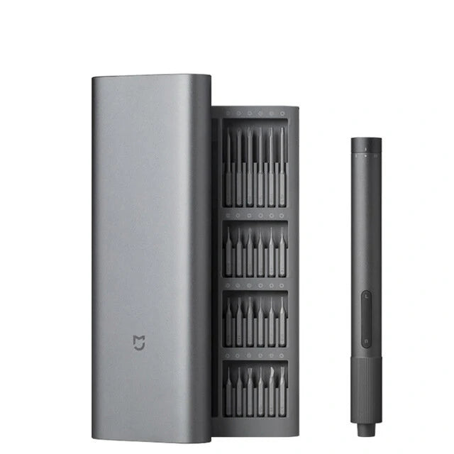 XIAOMI Mijia 350mAh 200rpm Type-C Rechargeable 2 Gears Electric Screwdriver Repair Tool W/ Magnetic Storage Case & 24pcs S2 Steel Bits