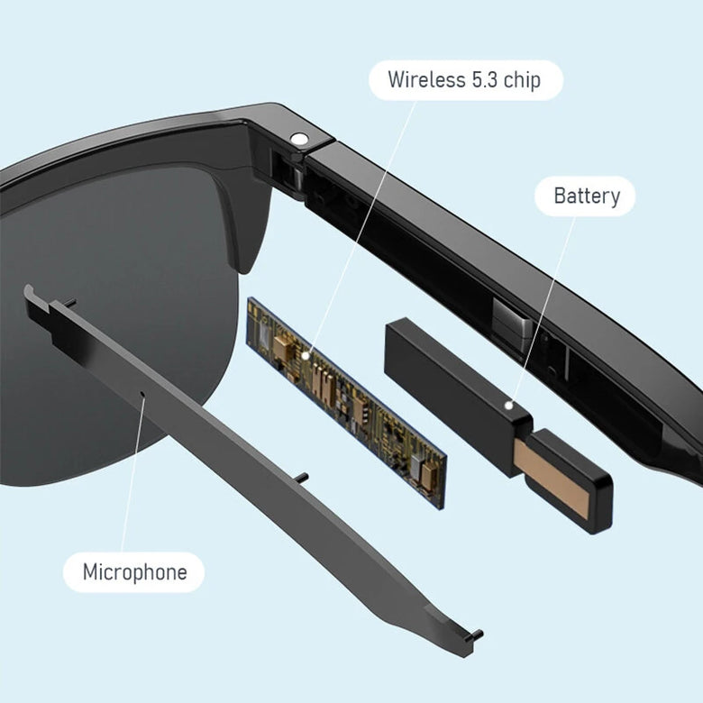 F06 bluetooth AI Translator Smart Sunglasses HiFi Sound UV380 Protection Lightweight Open-ear Dual Speakers Smart Audio Glasses
